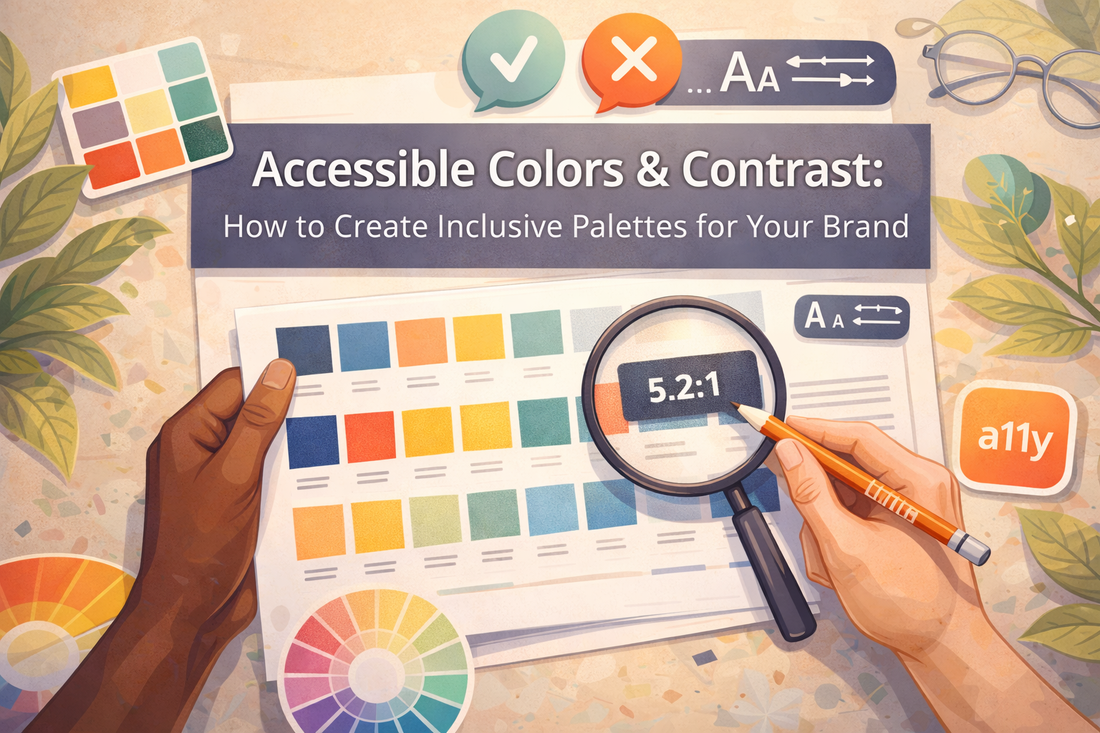 Colori accessibili e contrasto: come creare palette inclusive per il tuo brand